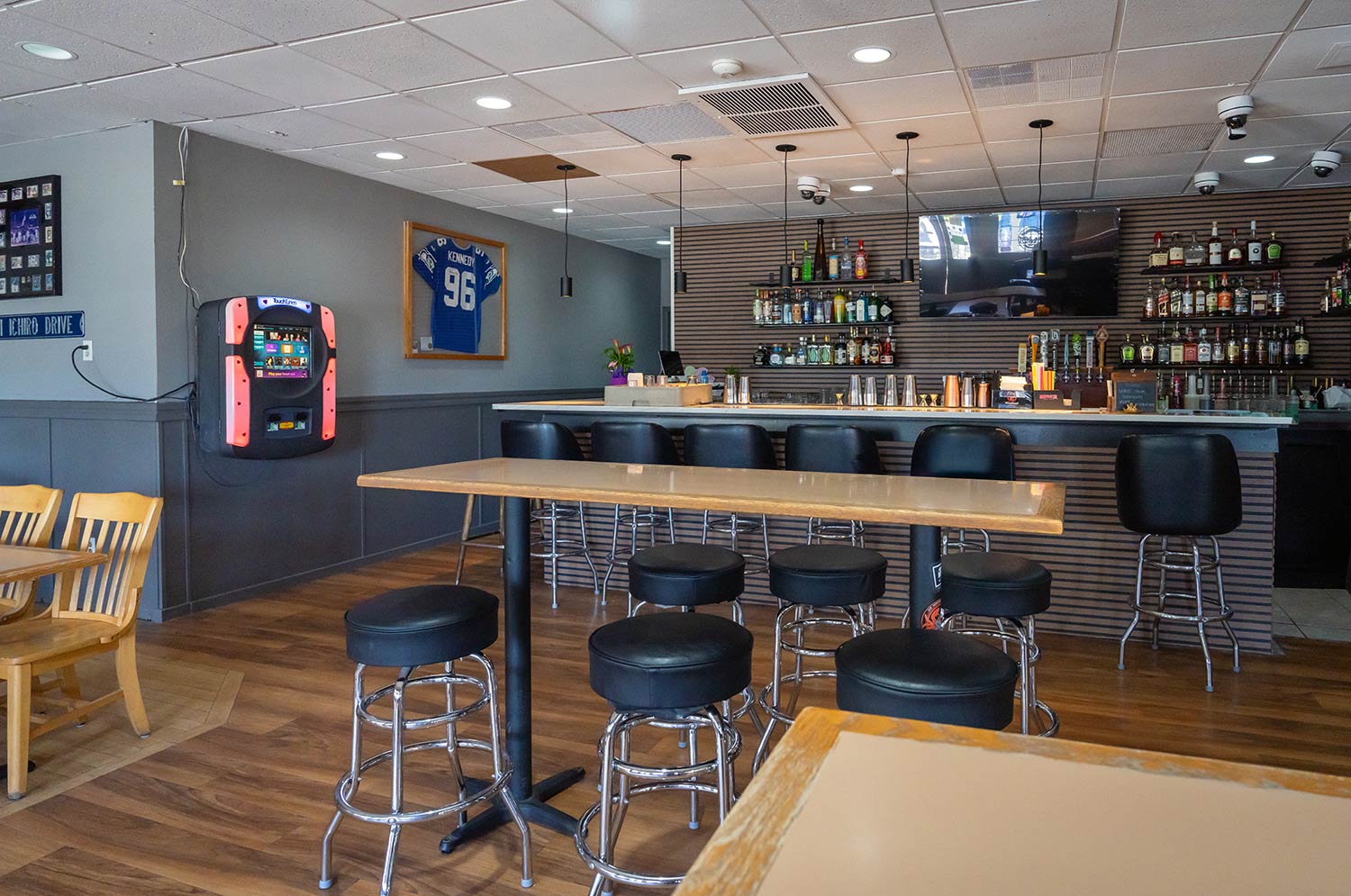 Bar seating area at The Corner Indian Restaurant & Bar in Anacortes WA